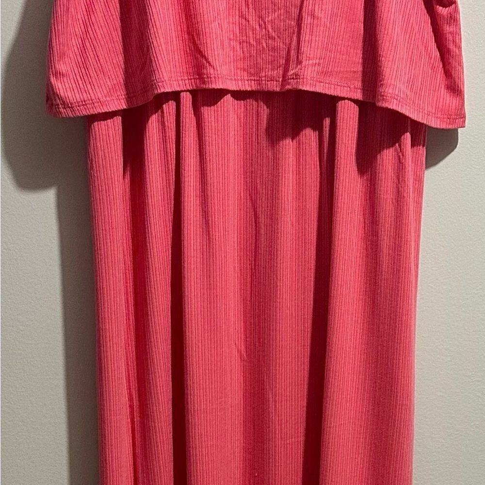 Zenana Outfitters Pink Maxi Dress Size Large (1020)